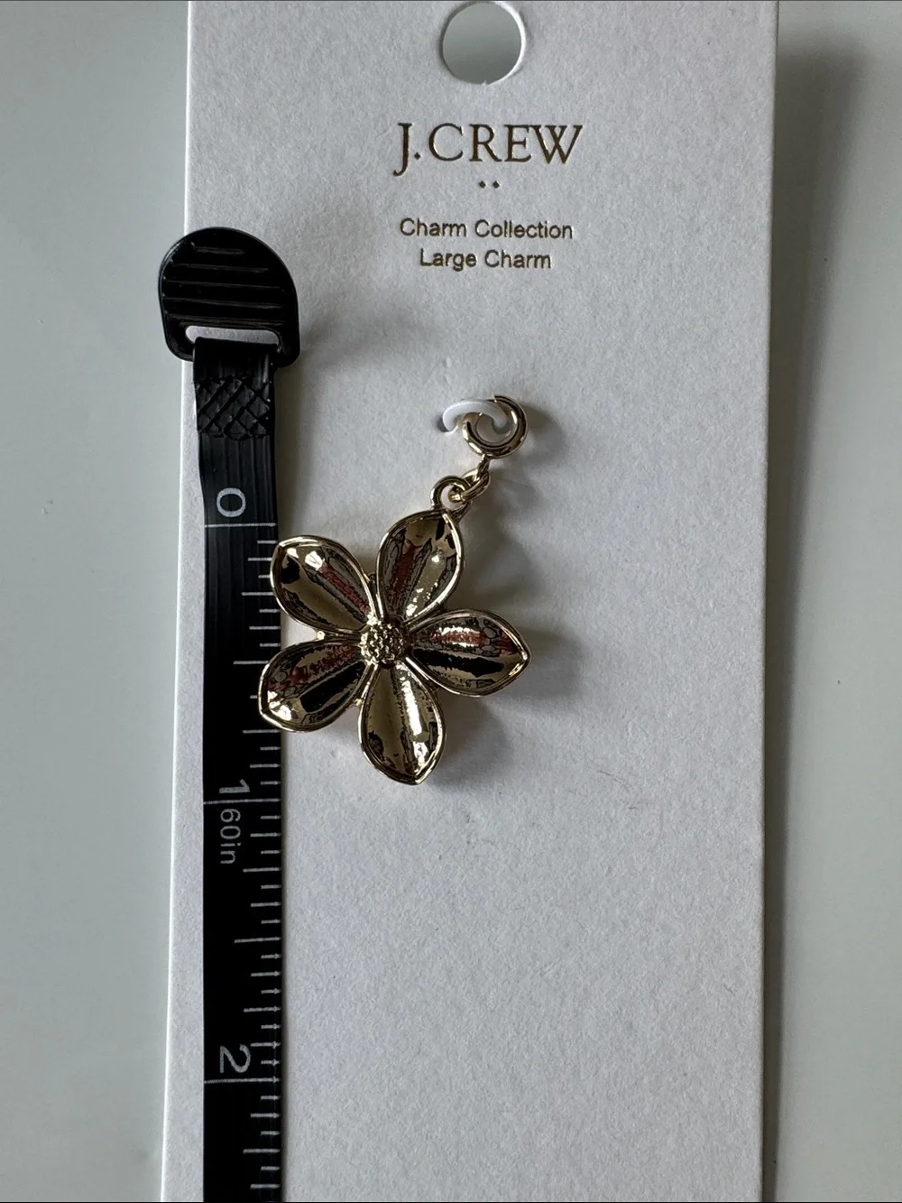 J. Crew Gold Five-Petal Floral Charm